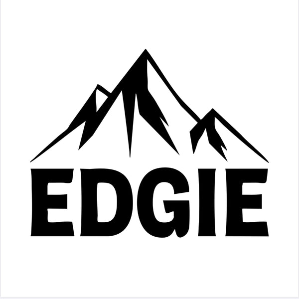 Black mountain logo with 'EDGIE' text on a white background